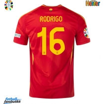 Spania Rodri Hernandez #16 Hjemmedrakt EM 2024 Kortermet